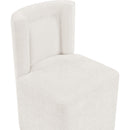  Color_Cream -- Duvina Cream Chenille Performance Fabric Upholstered Dining Chair IMAGE 6