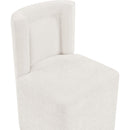  Meridian Duvina Cream Chenille Performance Fabric Upholstered Dining Chair IMAGE 6