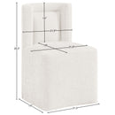  Color_Cream -- Duvina Cream Chenille Performance Fabric Upholstered Dining Chair IMAGE 9