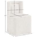  Meridian Duvina Cream Chenille Performance Fabric Upholstered Dining Chair IMAGE 9