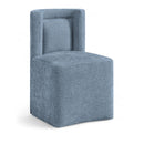 Color_Light Blue -- Duvina Light Blue Chenille Performance Fabric Upholstered Dining Chair IMAGE 1
