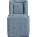  Color_Light Blue -- Duvina Light Blue Chenille Performance Fabric Upholstered Dining Chair IMAGE 3