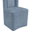  Color_Light Blue -- Duvina Light Blue Chenille Performance Fabric Upholstered Dining Chair IMAGE 7