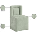  Color_Mint -- Duvina Mint Chenille Performance Fabric Upholstered Dining Chair IMAGE 10