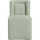  Color_Mint -- Duvina Mint Chenille Performance Fabric Upholstered Dining Chair IMAGE 3