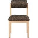  Color_Brown -- Roundhill Brown Linen Textured Fabric Upholstered Dining Chair IMAGE 3