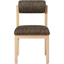  Meridian Roundhill Brown Linen Textured Fabric Upholstered Dining Chair IMAGE 3