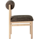  Meridian Roundhill Brown Linen Textured Fabric Upholstered Dining Chair IMAGE 4