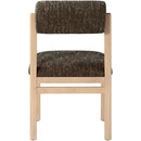  Color_Brown -- Roundhill Brown Linen Textured Fabric Upholstered Dining Chair IMAGE 5