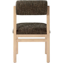  Meridian Roundhill Brown Linen Textured Fabric Upholstered Dining Chair IMAGE 5
