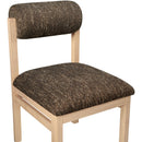  Meridian Roundhill Brown Linen Textured Fabric Upholstered Dining Chair IMAGE 6