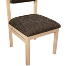  Meridian Roundhill Brown Linen Textured Fabric Upholstered Dining Chair IMAGE 7
