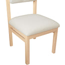  Meridian Roundhill Cream Linen Textured Fabric Upholstered Dining Chair IMAGE 7