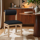  Meridian Roundhill Black Vegan Leather Upholstered Dining Chair IMAGE 2