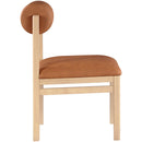  Color_Cognac -- Roundhill Cognac Vegan Leather Upholstered Dining Chair IMAGE 4
