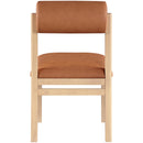  Color_Cognac -- Roundhill Cognac Vegan Leather Upholstered Dining Chair IMAGE 5