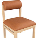  Color_Cognac -- Roundhill Cognac Vegan Leather Upholstered Dining Chair IMAGE 6