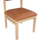  Color_Cognac -- Roundhill Cognac Vegan Leather Upholstered Dining Chair IMAGE 7