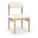  Meridian Roundhill Cream Vegan Leather Upholstered Dining Chair IMAGE 1