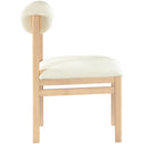  Meridian Roundhill Cream Vegan Leather Upholstered Dining Chair IMAGE 4