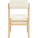 Meridian Roundhill Cream Vegan Leather Upholstered Dining Chair IMAGE 5