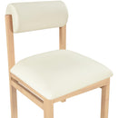  Meridian Roundhill Cream Vegan Leather Upholstered Dining Chair IMAGE 6