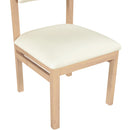  Meridian Roundhill Cream Vegan Leather Upholstered Dining Chair IMAGE 7