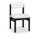  Meridian Roundhill Cream Linen Textured Fabric Upholstered Dining Chair IMAGE 1