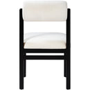  Meridian Roundhill Cream Linen Textured Fabric Upholstered Dining Chair IMAGE 5
