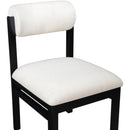  Meridian Roundhill Cream Linen Textured Fabric Upholstered Dining Chair IMAGE 6