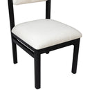  Meridian Roundhill Cream Linen Textured Fabric Upholstered Dining Chair IMAGE 7