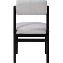  Color_Grey -- Roundhill Grey Linen Textured Fabric Upholstered Dining Chair IMAGE 5