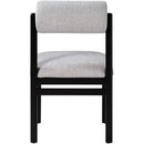  Meridian Roundhill Grey Linen Textured Fabric Upholstered Dining Chair IMAGE 5