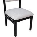  Meridian Roundhill Grey Linen Textured Fabric Upholstered Dining Chair IMAGE 7
