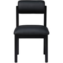  Meridian Roundhill Black Vegan Leather Upholstered Dining Chair IMAGE 3