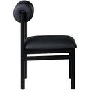  Meridian Roundhill Black Vegan Leather Upholstered Dining Chair IMAGE 4