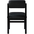  Meridian Roundhill Black Vegan Leather Upholstered Dining Chair IMAGE 5