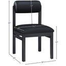  Meridian Roundhill Black Vegan Leather Upholstered Dining Chair IMAGE 8