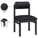  Meridian Roundhill Black Vegan Leather Upholstered Dining Chair IMAGE 9