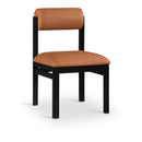  Meridian Roundhill Cognac Vegan Leather Upholstered Dining Chair IMAGE 1