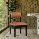  Meridian Roundhill Cognac Vegan Leather Upholstered Dining Chair IMAGE 2