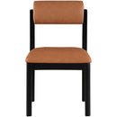  Meridian Roundhill Cognac Vegan Leather Upholstered Dining Chair IMAGE 3