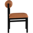  Meridian Roundhill Cognac Vegan Leather Upholstered Dining Chair IMAGE 4