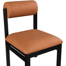  Meridian Roundhill Cognac Vegan Leather Upholstered Dining Chair IMAGE 6