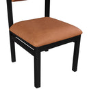  Meridian Roundhill Cognac Vegan Leather Upholstered Dining Chair IMAGE 7