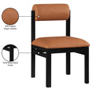  Meridian Roundhill Cognac Vegan Leather Upholstered Dining Chair IMAGE 9