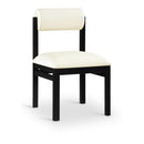  Meridian Roundhill Cream Vegan Leather Upholstered Dining Chair IMAGE 1
