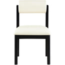  Meridian Roundhill Cream Vegan Leather Upholstered Dining Chair IMAGE 3