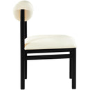  Meridian Roundhill Cream Vegan Leather Upholstered Dining Chair IMAGE 4
