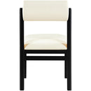  Meridian Roundhill Cream Vegan Leather Upholstered Dining Chair IMAGE 5